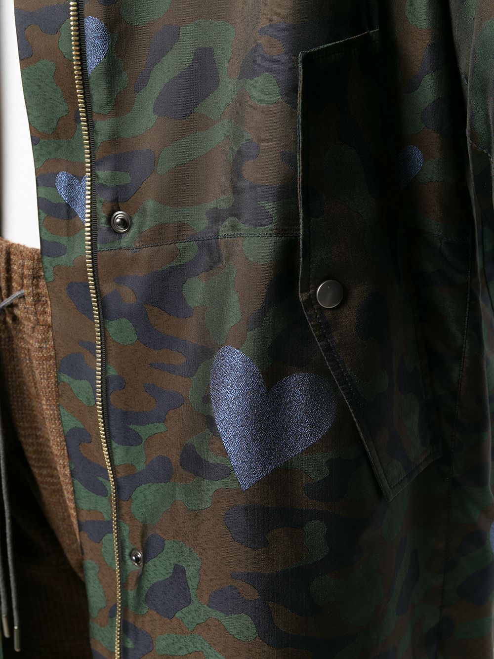 фото Odeeh camouflage print parka coat