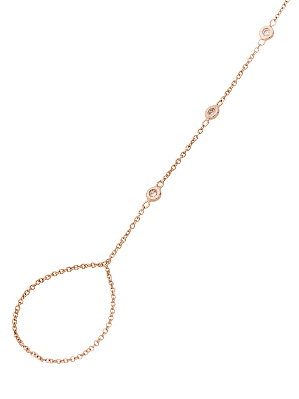 фото Jacquie aiche diamond and 14k rose gold finger bracelet