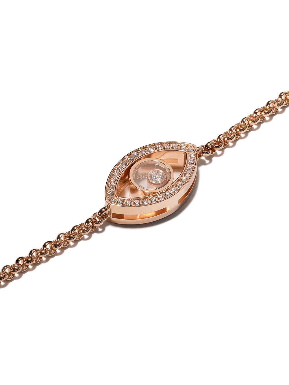 фото Chopard 18kt rose gold good luck charms diamond bracelet