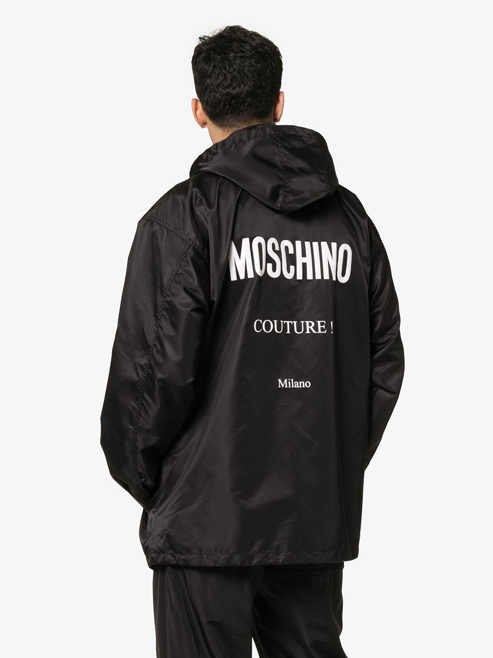 фото Moschino куртка с капюшоном и логотипом