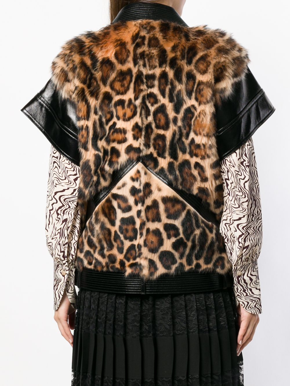 фото Givenchy жилет на молнии с леопардовым принтом