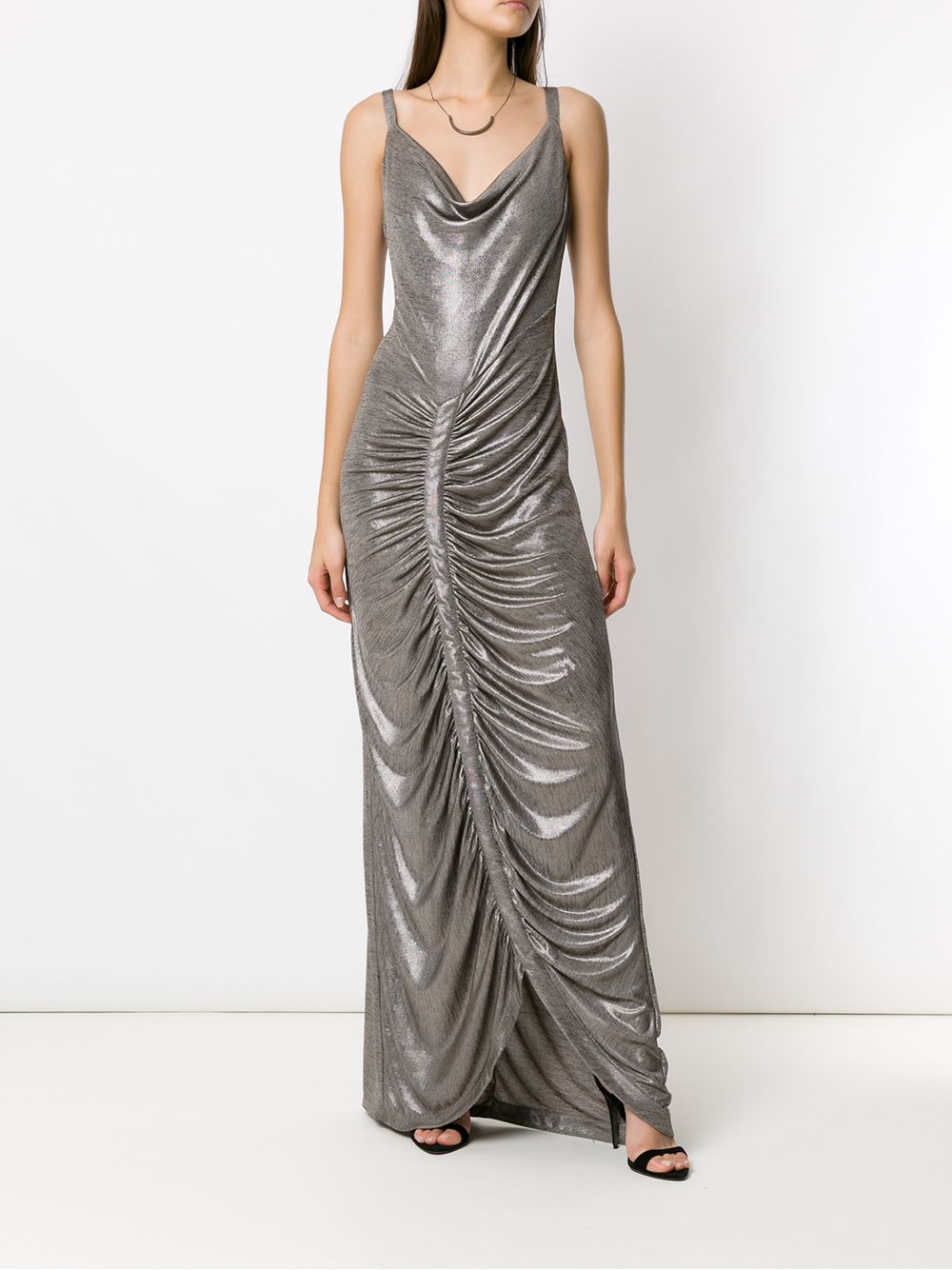 фото Tufi duek metallic long dress