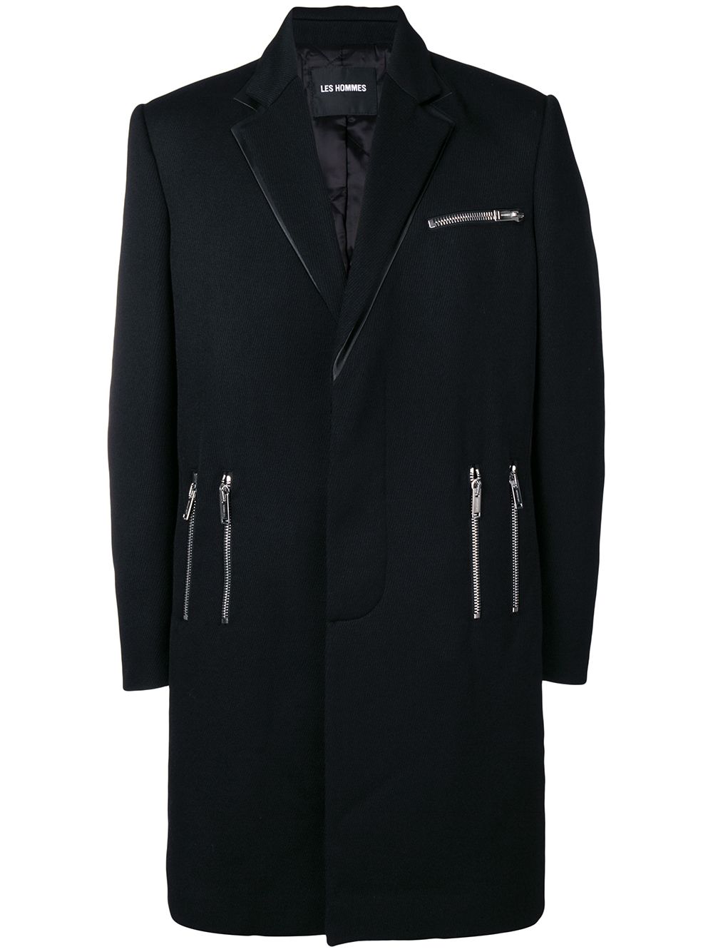 фото Les hommes классическое пальто на молнии