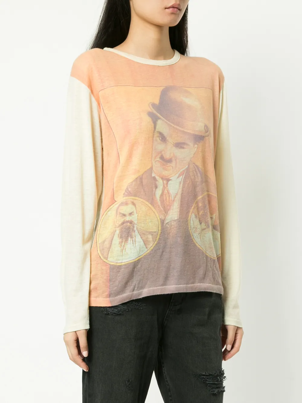 фото Fake alpha vintage chaplin print t-shirt