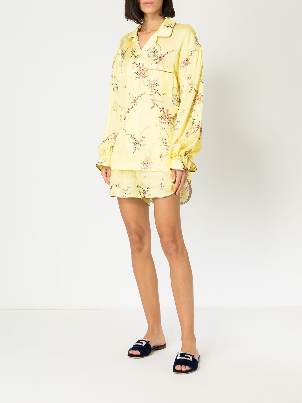 фото Preen by thornton bregazzi пижамная рубашка с цветочным принтом