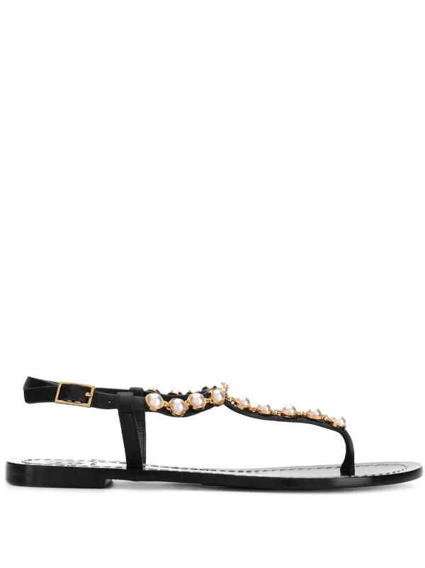 tory burch pearl flip flops