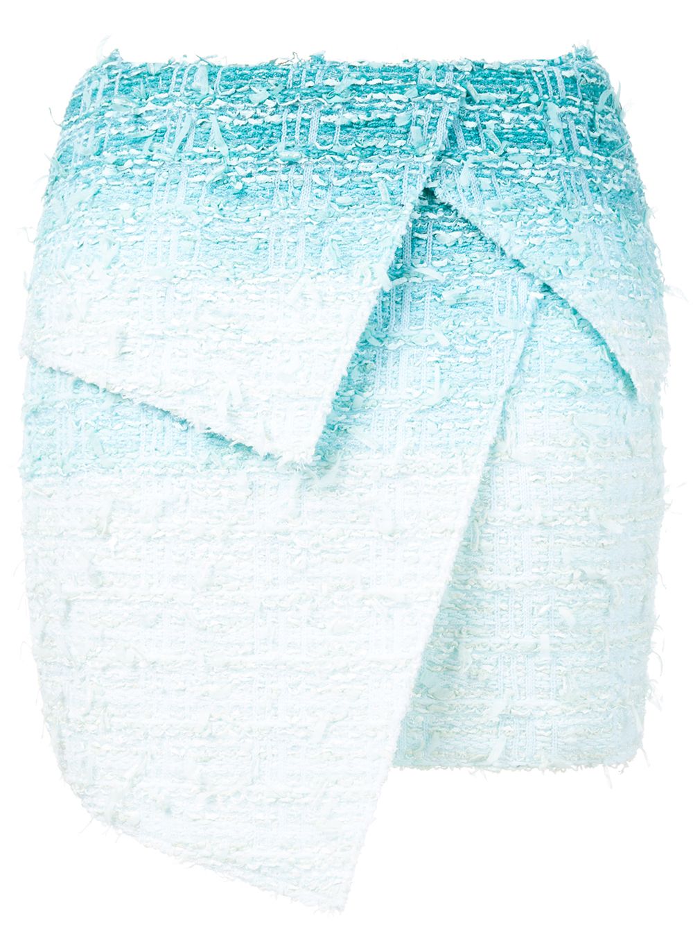 фото Balmain твидовая юбка с принтом тай-дай