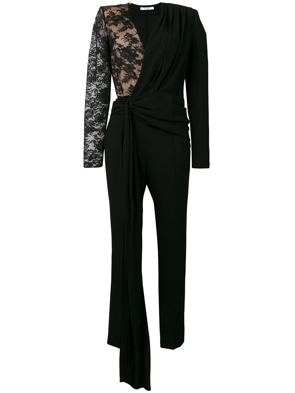 фото Givenchy комбинезон с драпировкой и кружевными панелями