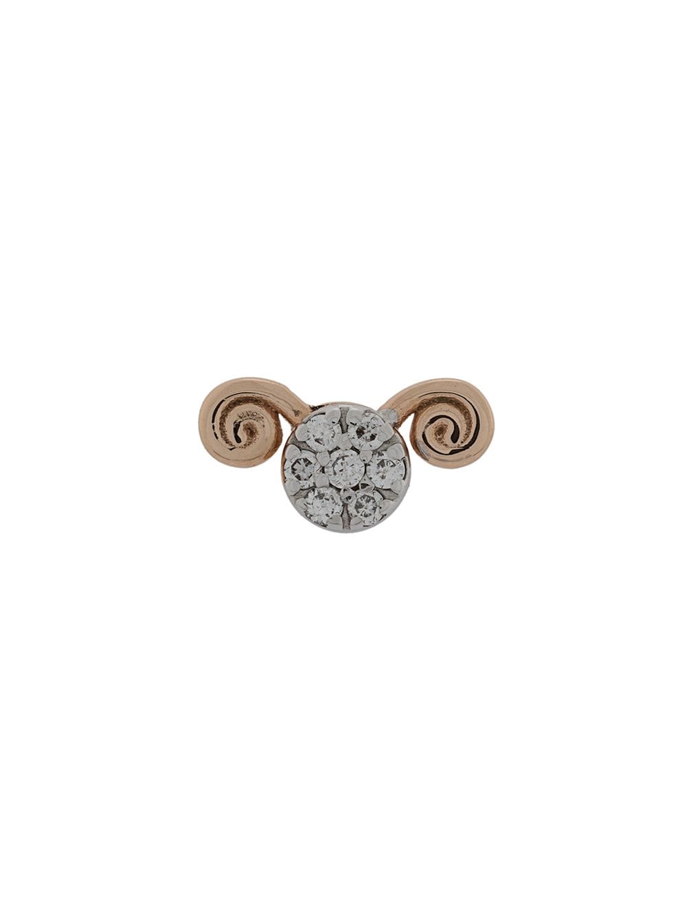 фото Kismet by milka 14kt rose gold aries-the ram diamond stud