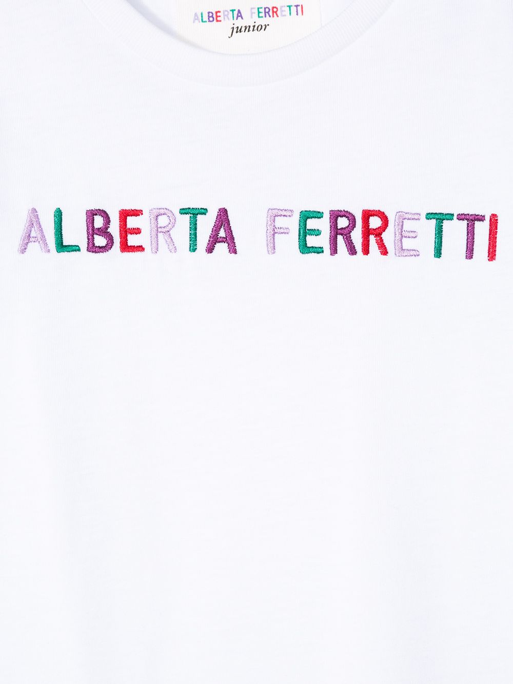 фото Alberta ferretti kids футболка с вышитым логотипом