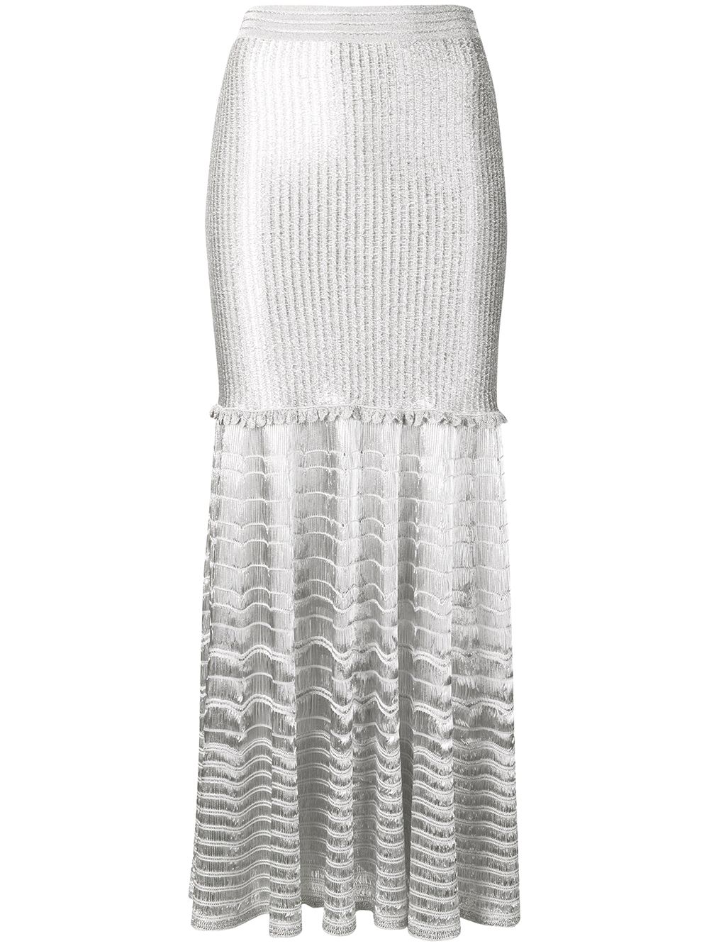 фото Alexander mcqueen трикотажная юбка с эффектом металлик