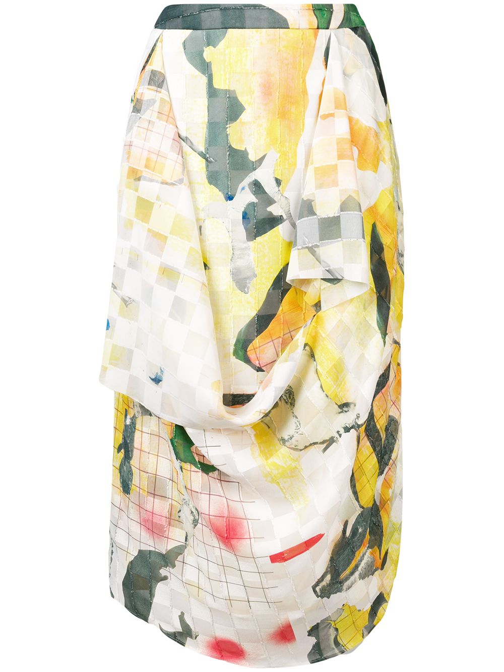 фото Chalayan драпированная юбка с принтом