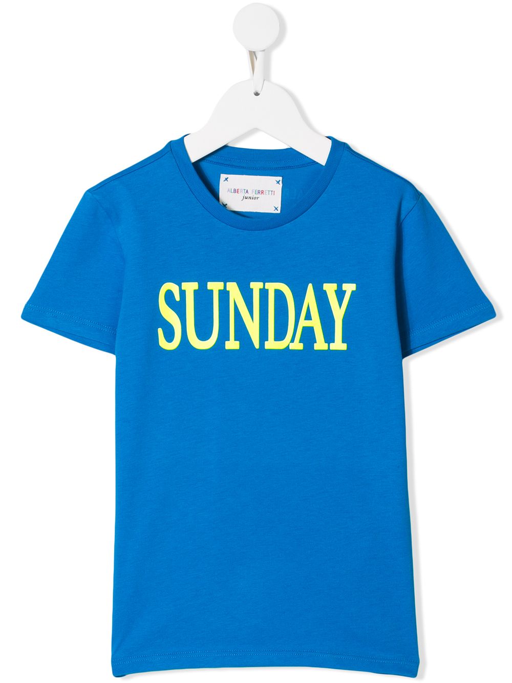 фото Alberta ferretti kids футболка с узором 'sunday'