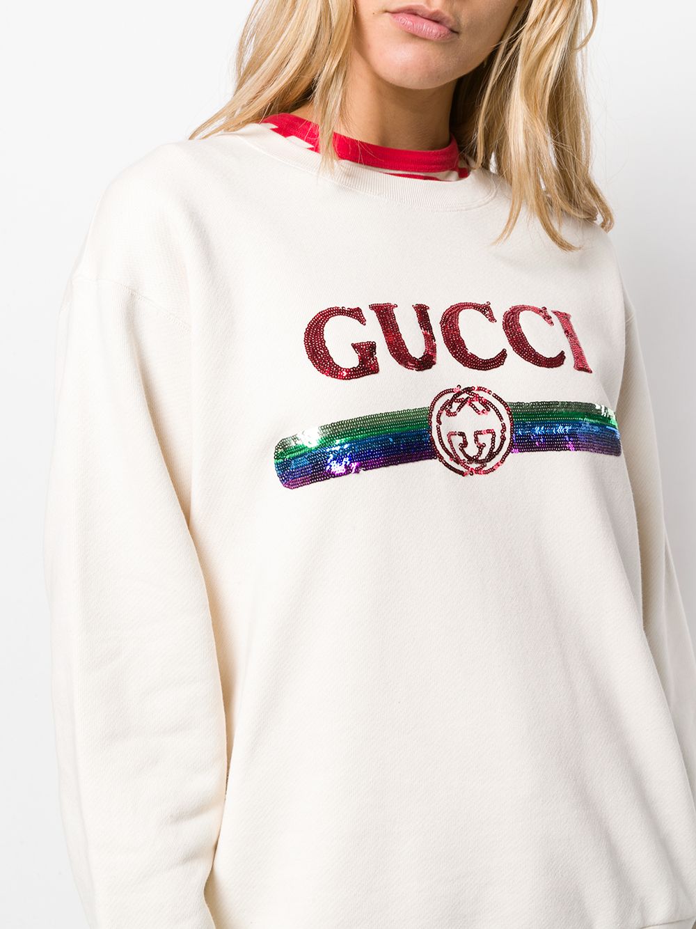 фото Gucci толстовка с логотипом и пайетками