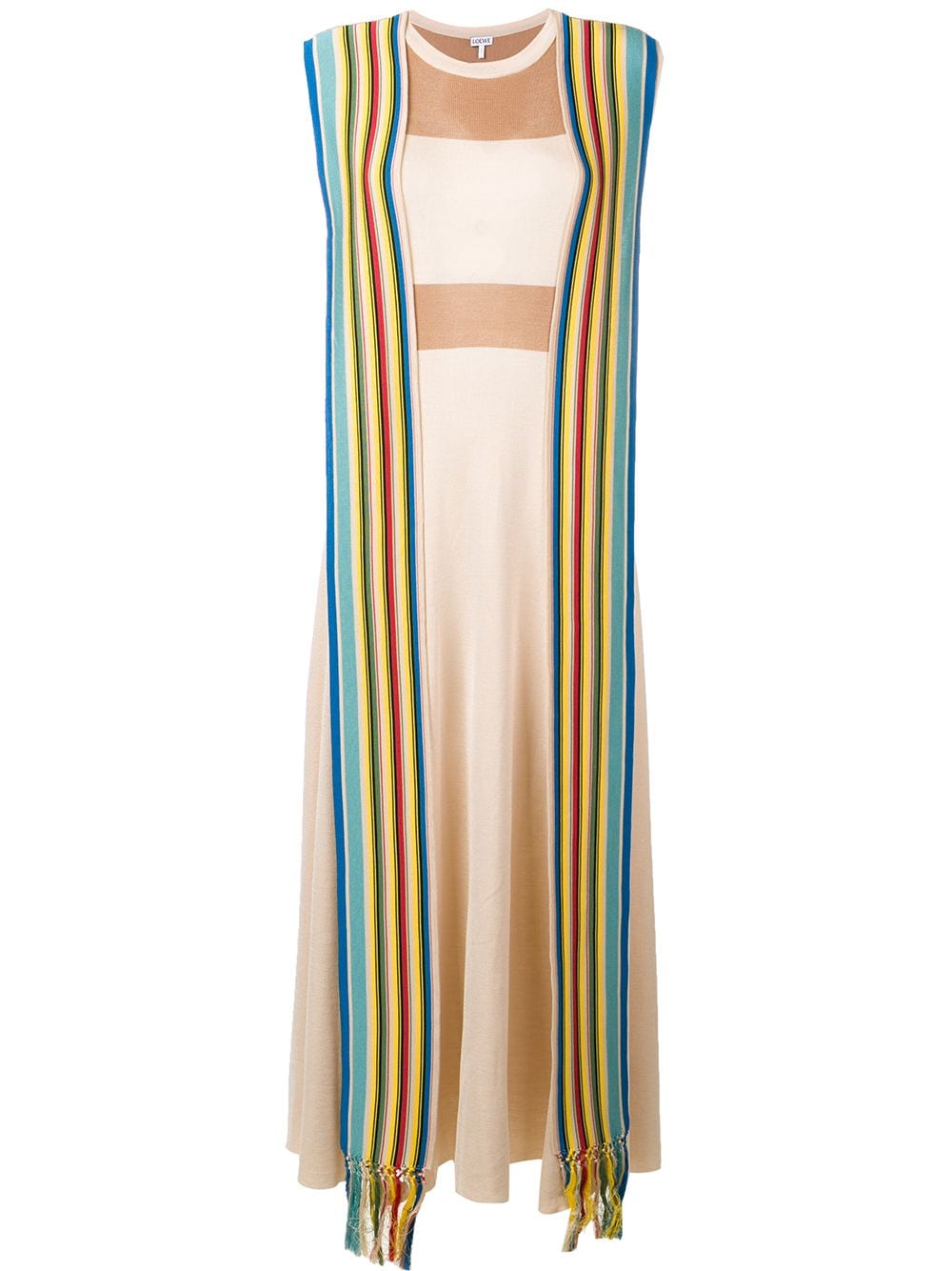 фото Loewe трикотажное платье с лентой в полоску