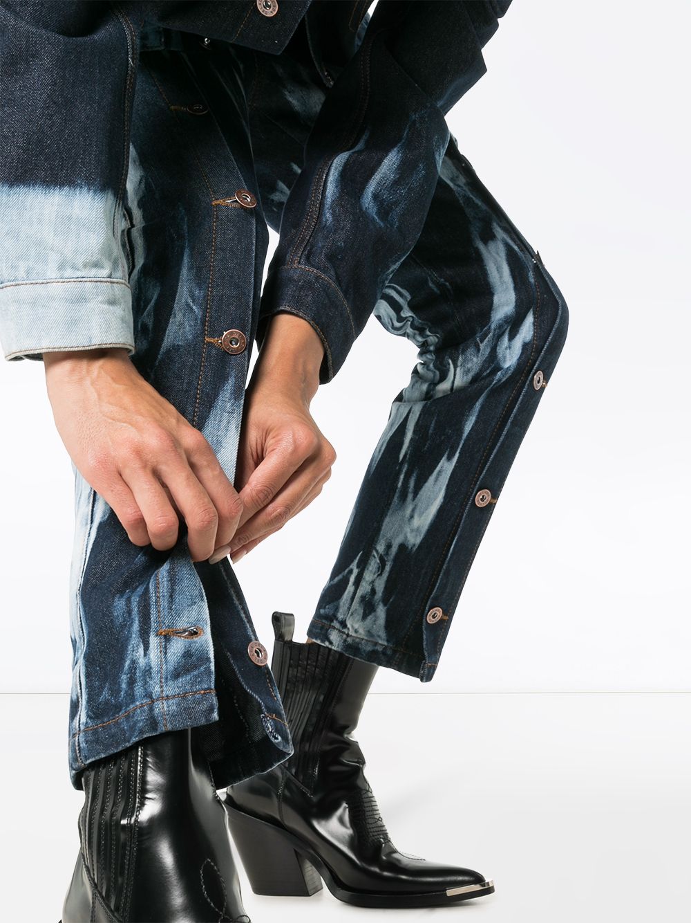 фото Delada джинсы прямого кроя с принтом тай-дай