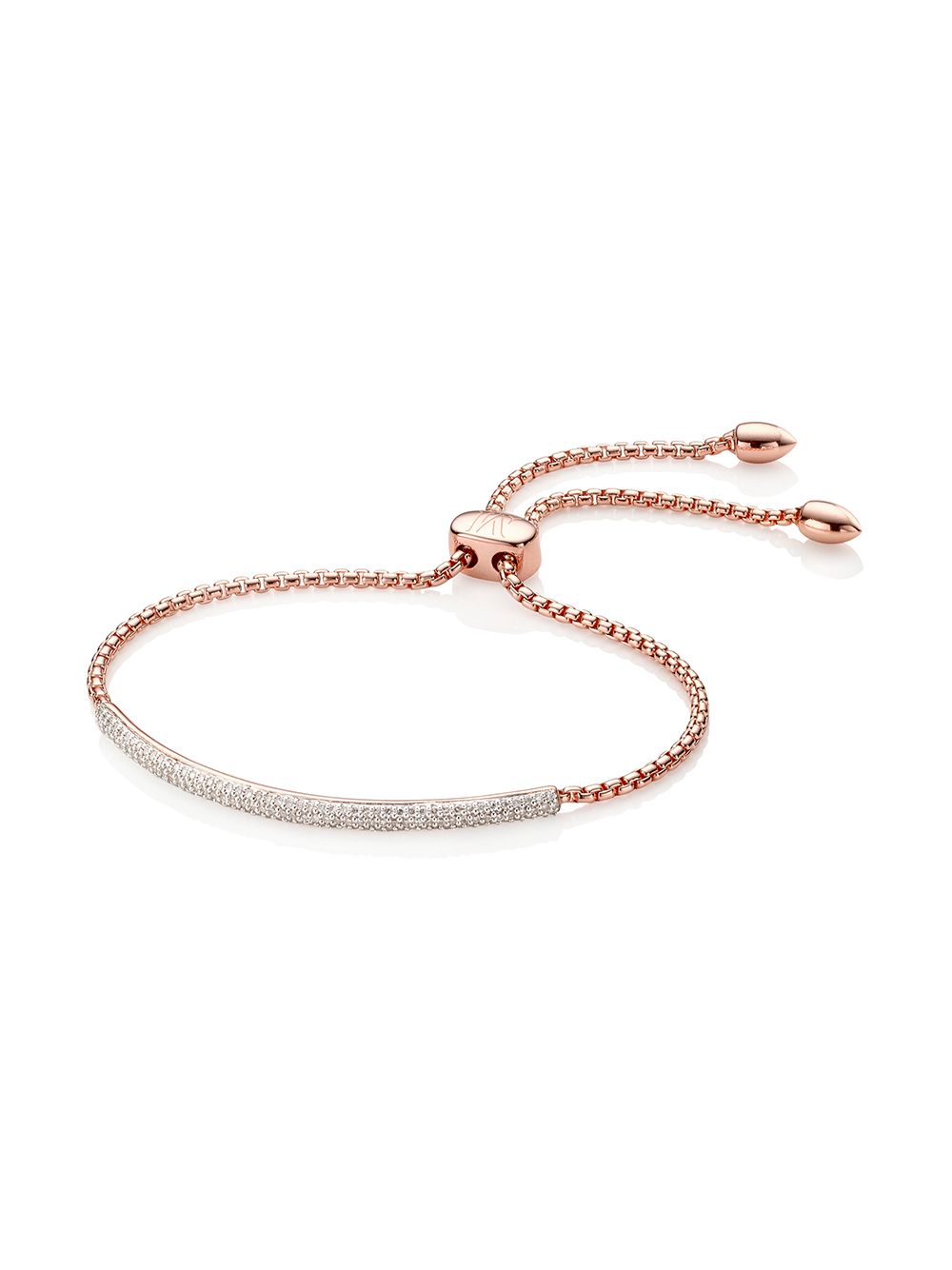 фото Monica vinader rp fiji diamond mini bar bracelet