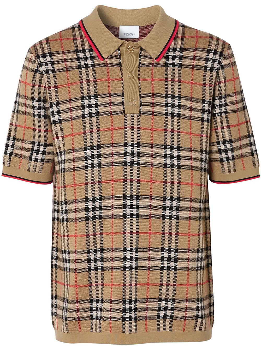 фото Burberry рубашка-поло в клетку vintage check