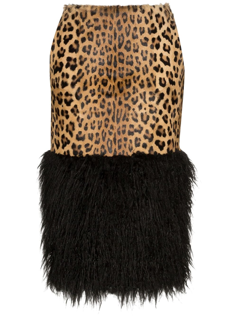 фото Saint laurent леопардовая юбка-карандаш