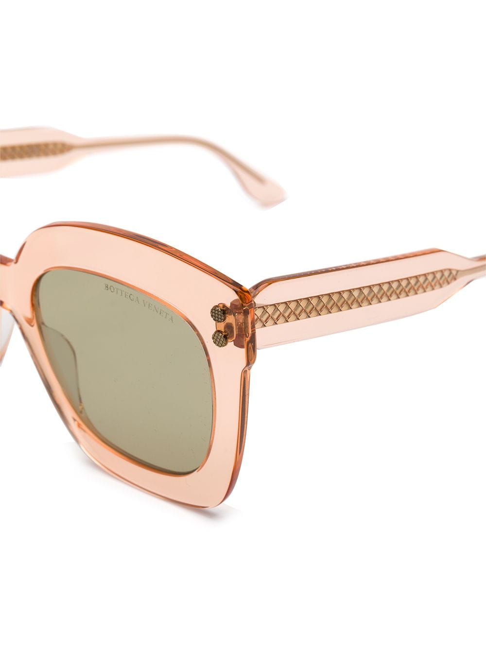 фото Bottega veneta eyewear солнцезащитные очки в прозрачной массивной оправе