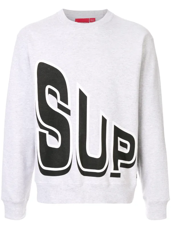 white supreme sweater