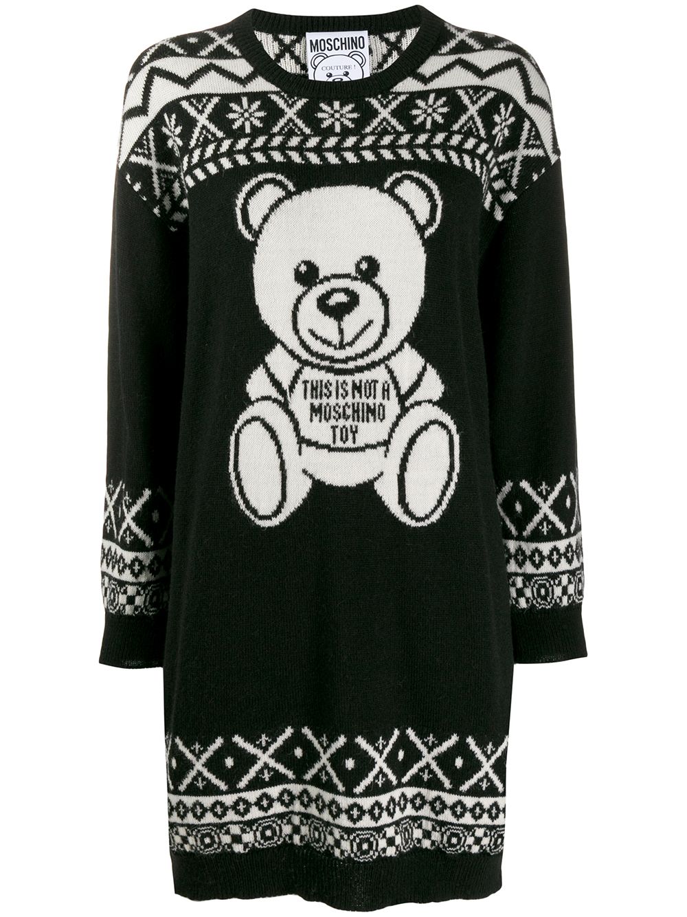фото Moschino платье-свитер teddy bear