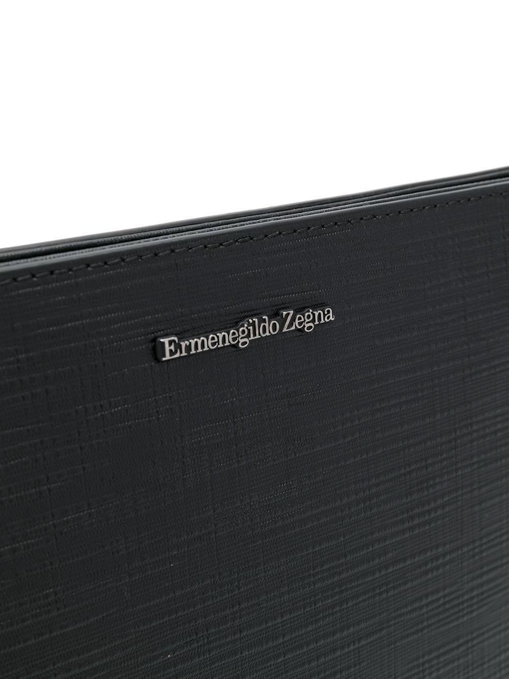 фото Ermenegildo zegna клатч с металлическим логотипом
