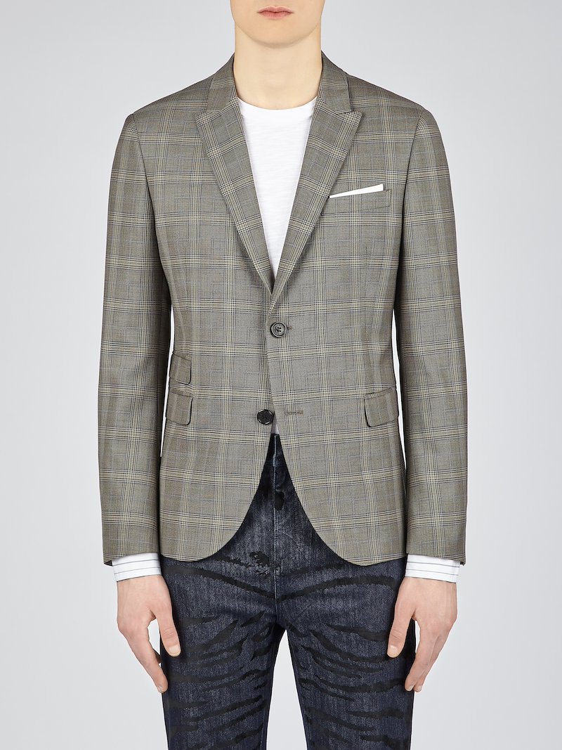 Extrafine Prince Of Wales Wool Jacket