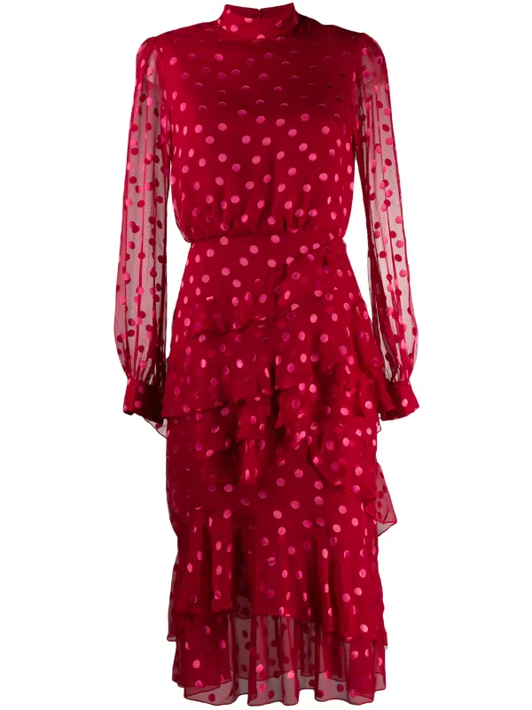 saloni red dress