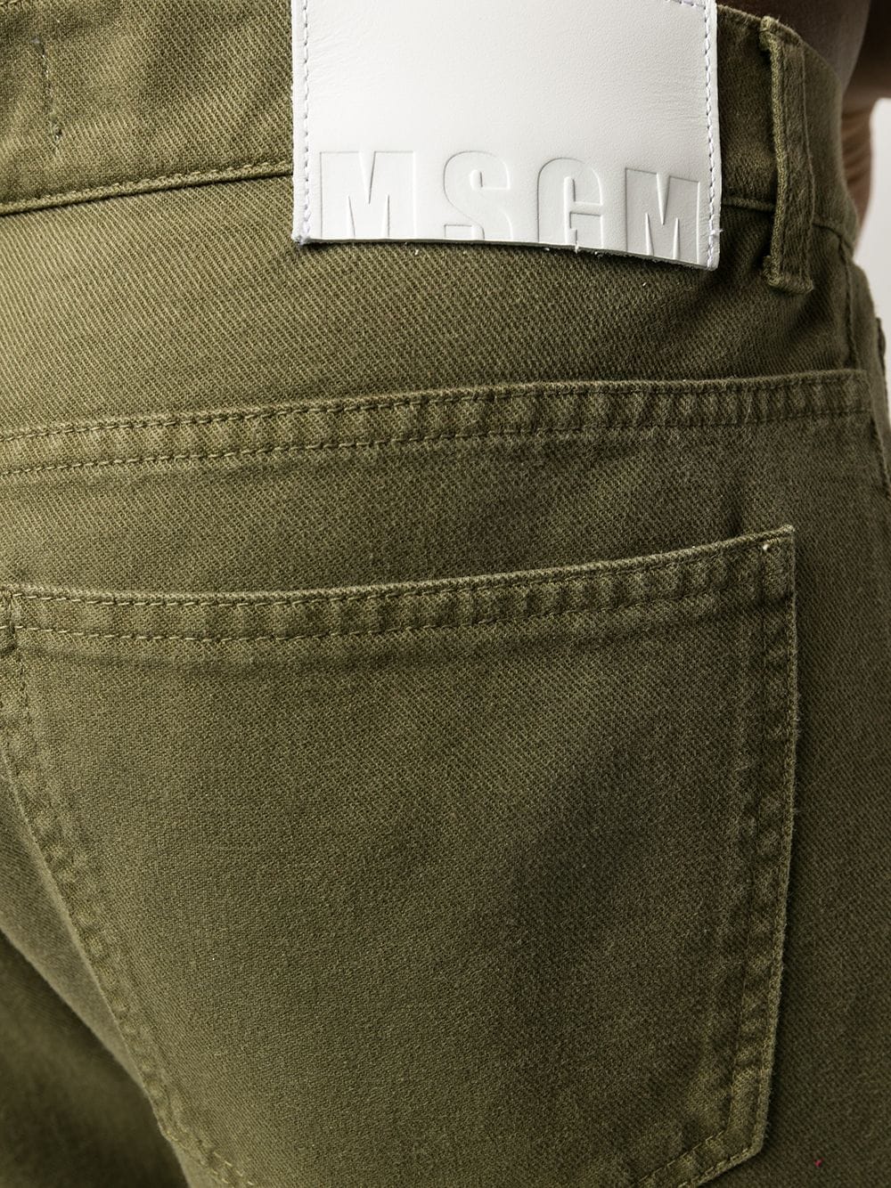 фото Msgm джинсы кроя слим с нашивкой-логотипом