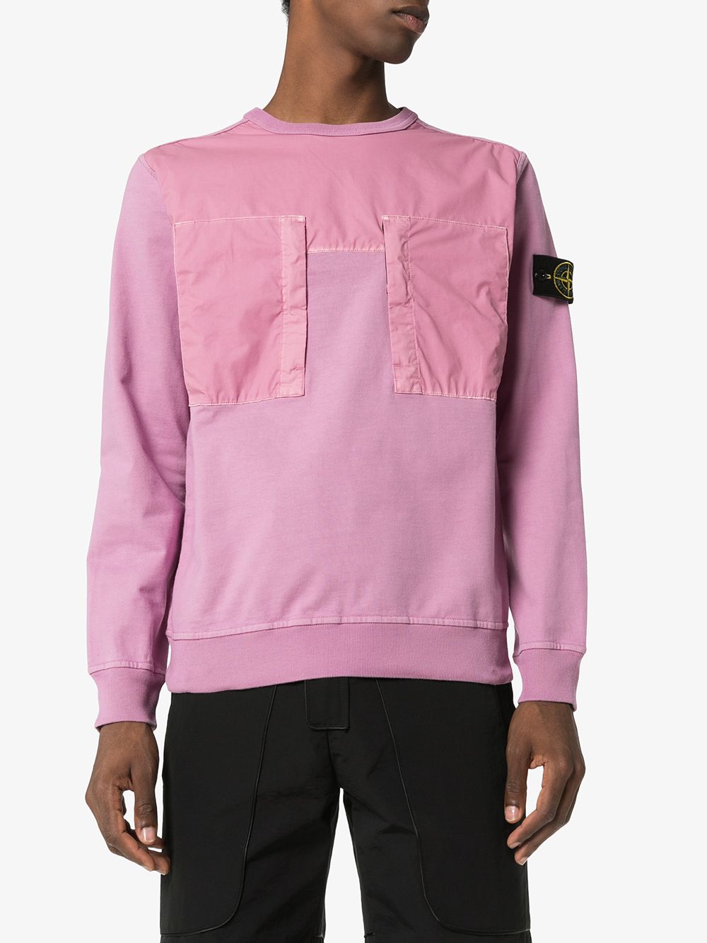 фото Stone island толстовка с круглым вырезом и вставками