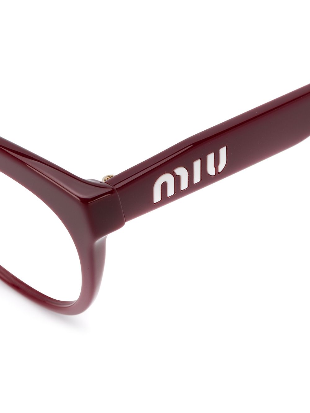 фото Miu miu eyewear очки в оправе 'кошачий глаз' с логотипом