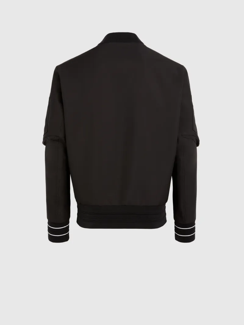 Lightweight nylon outlet bomber jacket