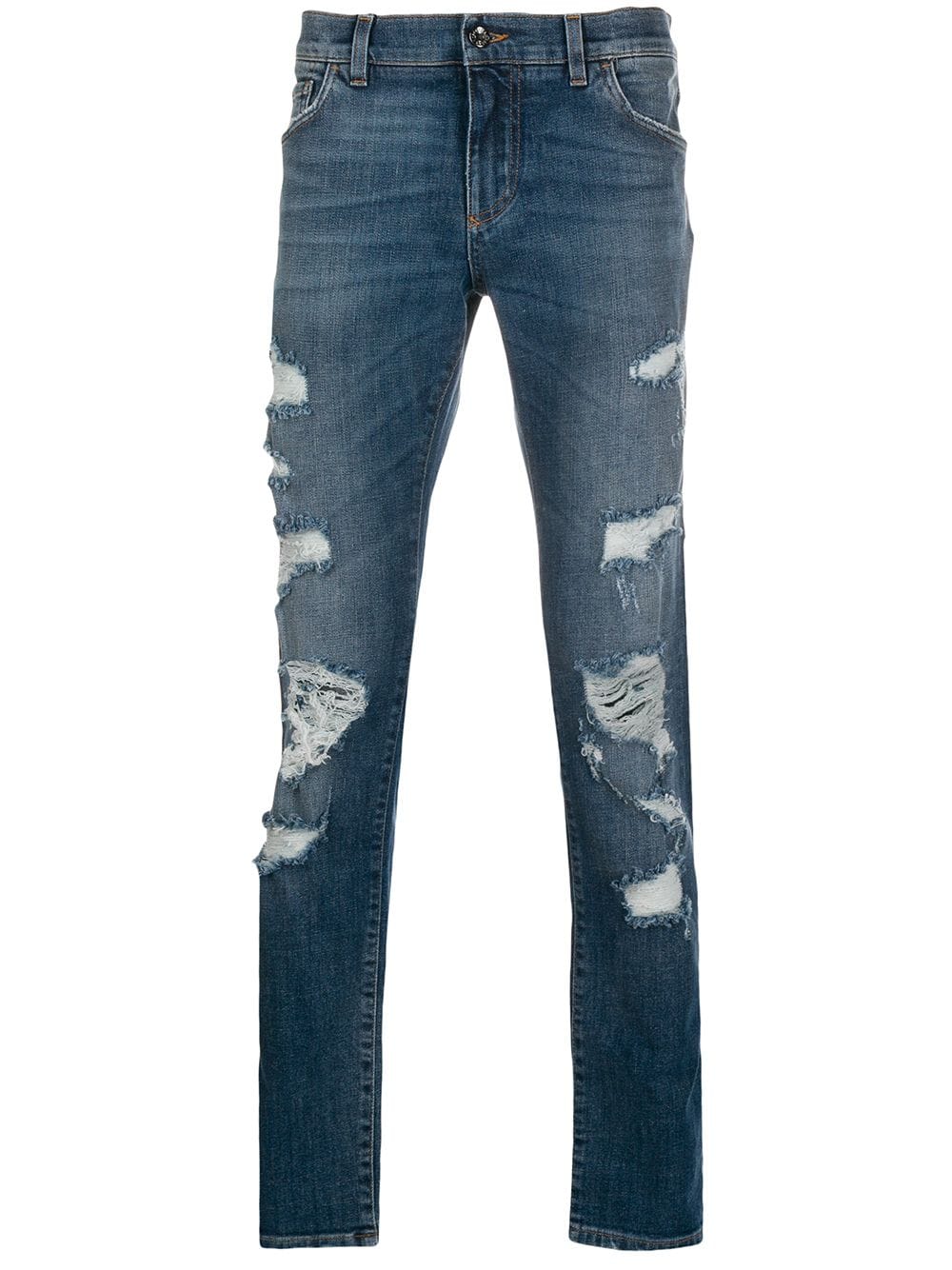 фото Dolce & gabbana джинсы прямого кроя с прорезями