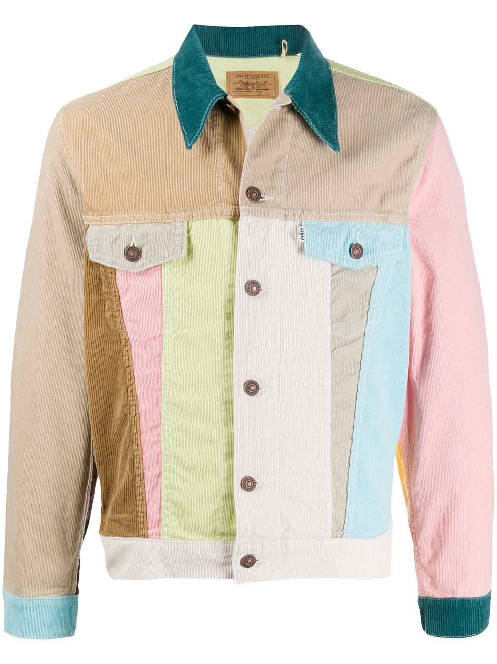 фото Levi's vintage clothing вельветовая куртка в стиле колор-блок