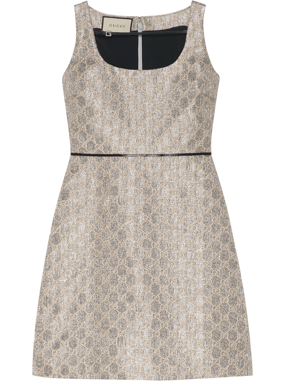 фото Gucci платье мини heritage gg из ткани ламе