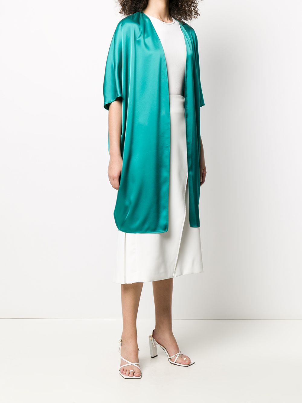 фото Gianluca capannolo satin midi kimono