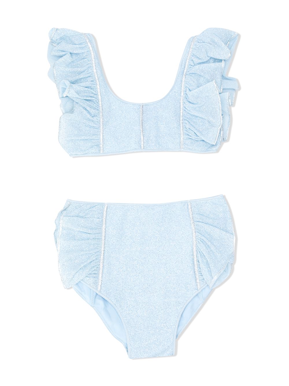 фото Oseree kids shimmer ruffled bikini set