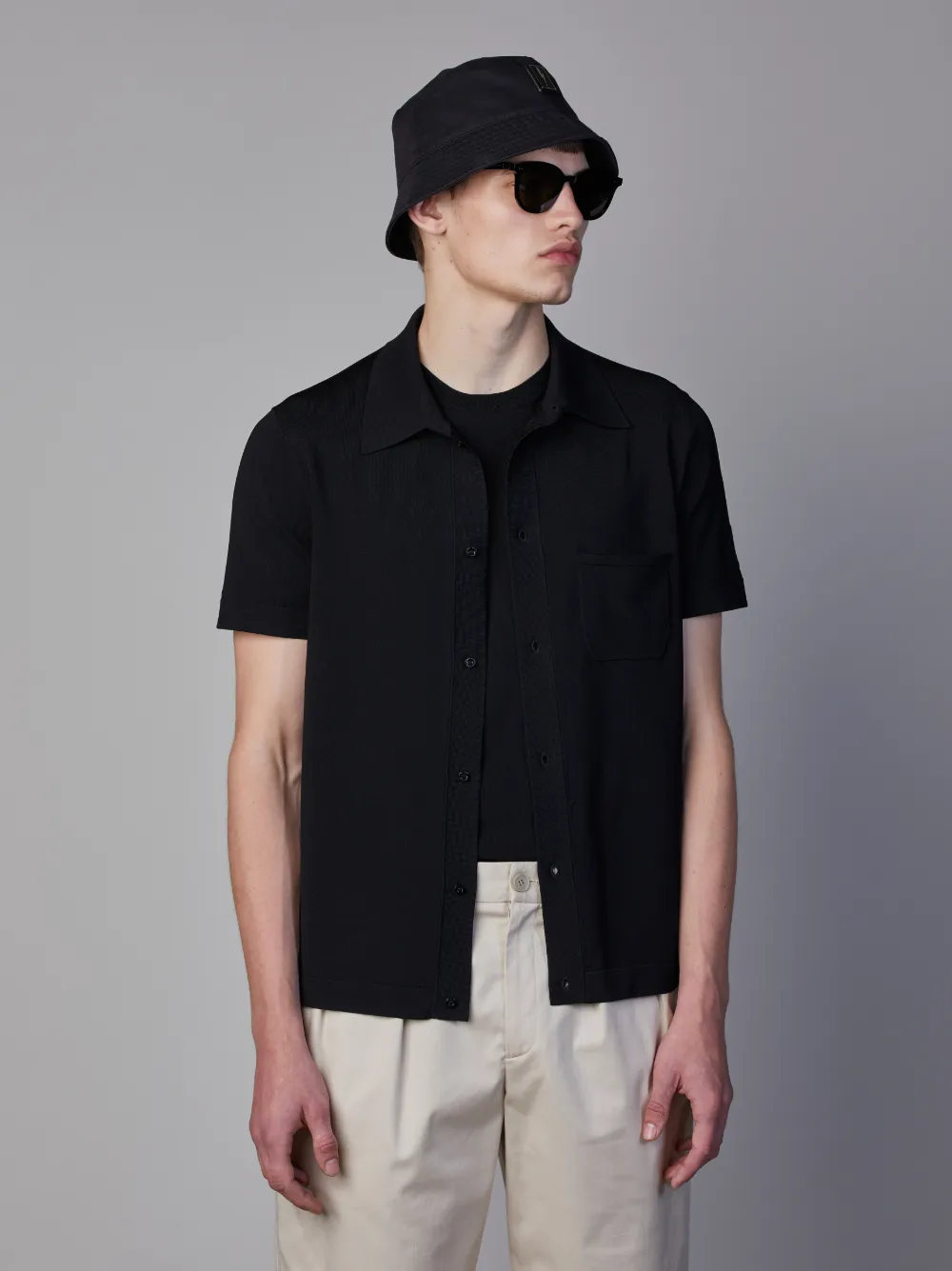 Neil Barrett Short Sleeve Button Down Lighting sale Shirt