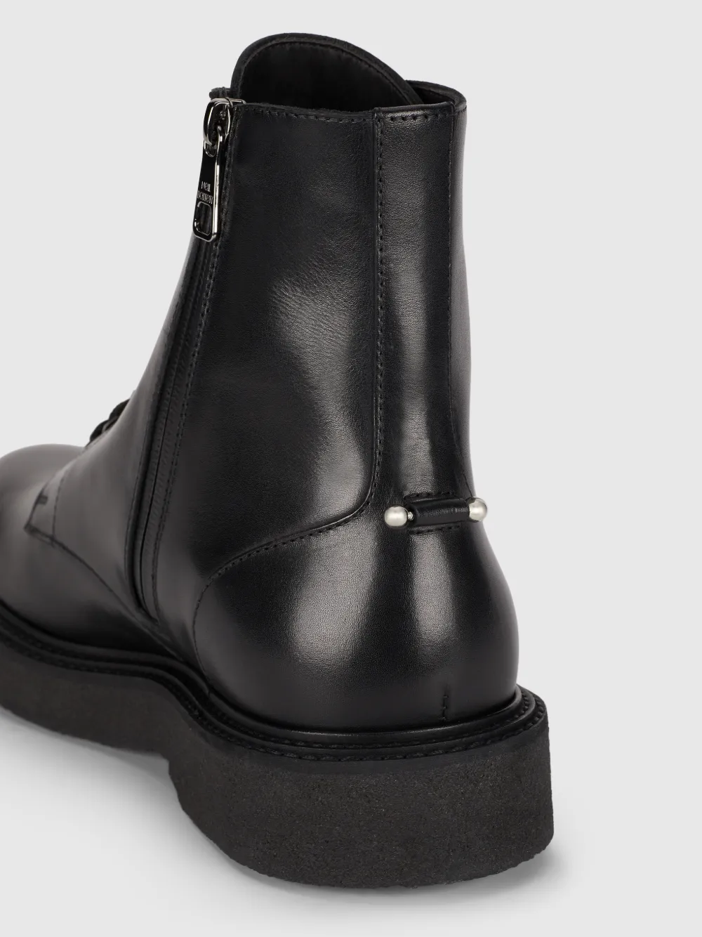 BLACKBARRETT by neil barrett レザーブーツ Neil Barrett Leather Combat Boots with Zip Closure men