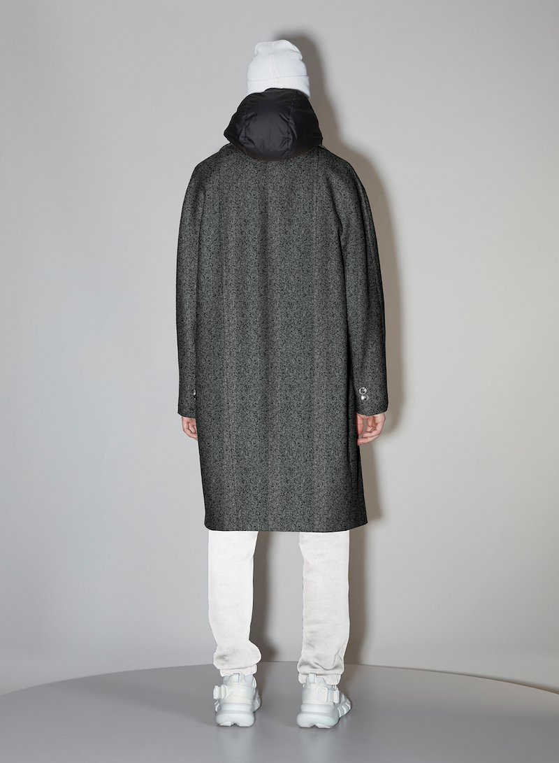 Herringbone Single-Breasted Coat