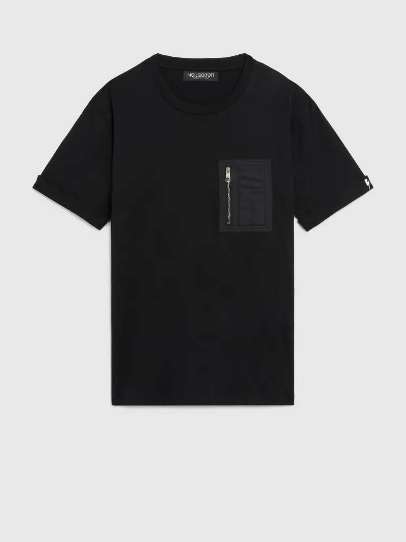Hybrid Military Zip-Pocket T-Shirt | NeilBarrett.com Hybrid Military Zip-Pocket T-Shirt | NeilBarrett.com