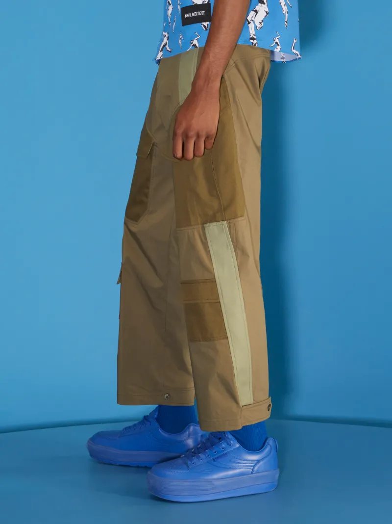 Tonal Colourblock Loose-Fit Cargo 