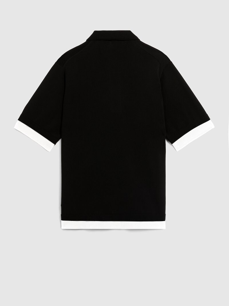 Travel Tecno Knit Layer-Effect Polo Shirt