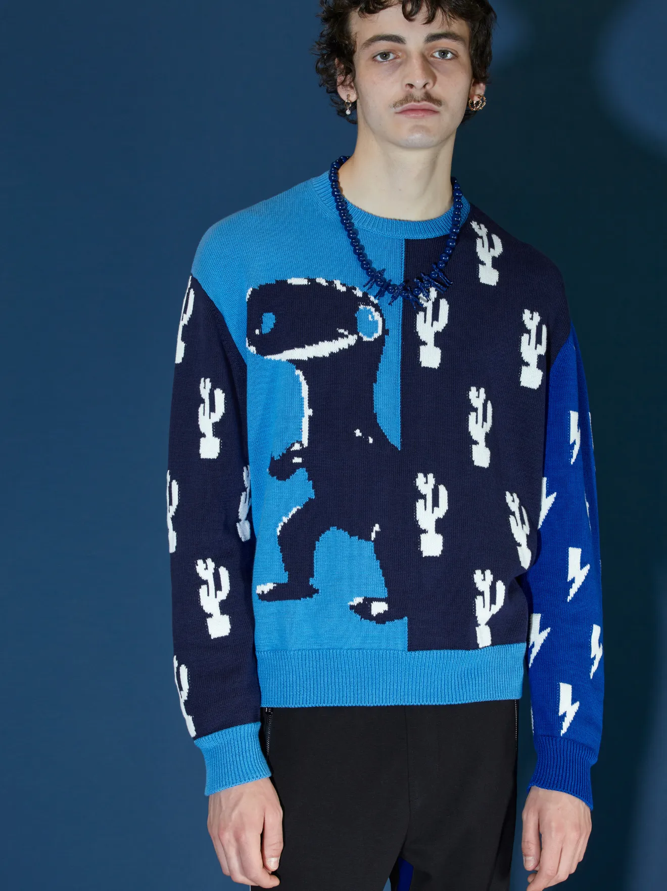 Dino Logo-Intarsia Sweater 