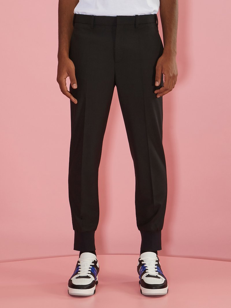 Minimalist Slim-Fit Rib Cuff Trousers Regular Length