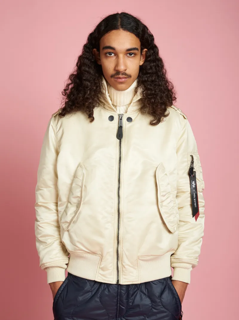 Alpha industries cream on sale bomber