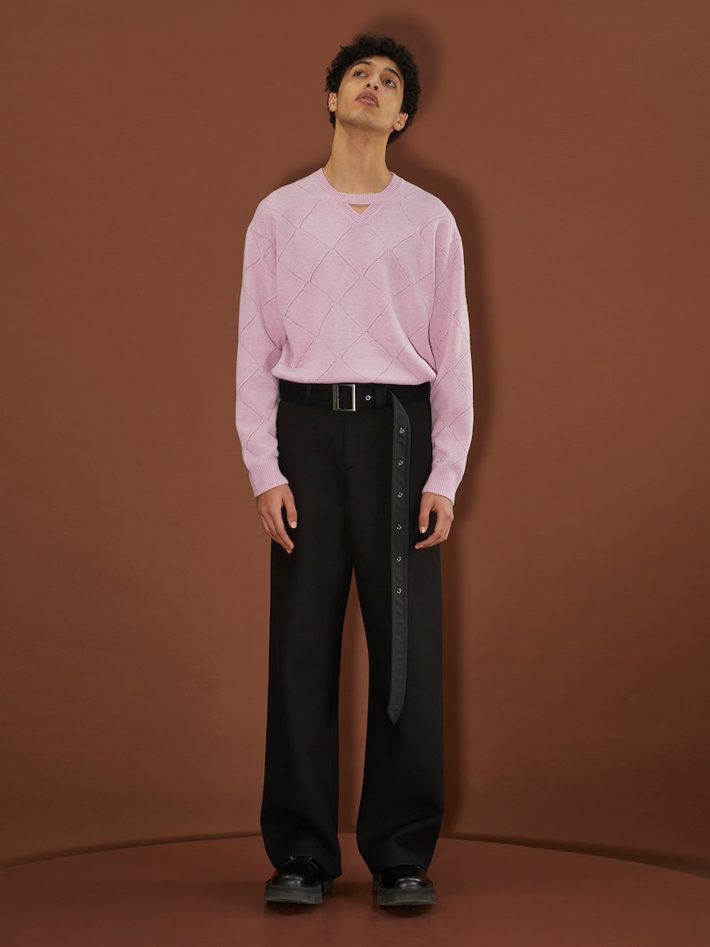Triangle Neck Detail Sweater