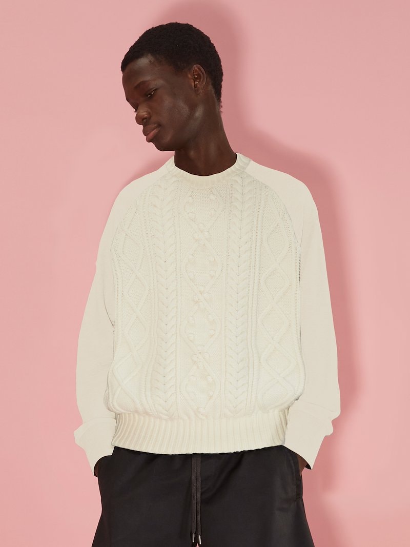 Hybrid Cable-Knit Sweater