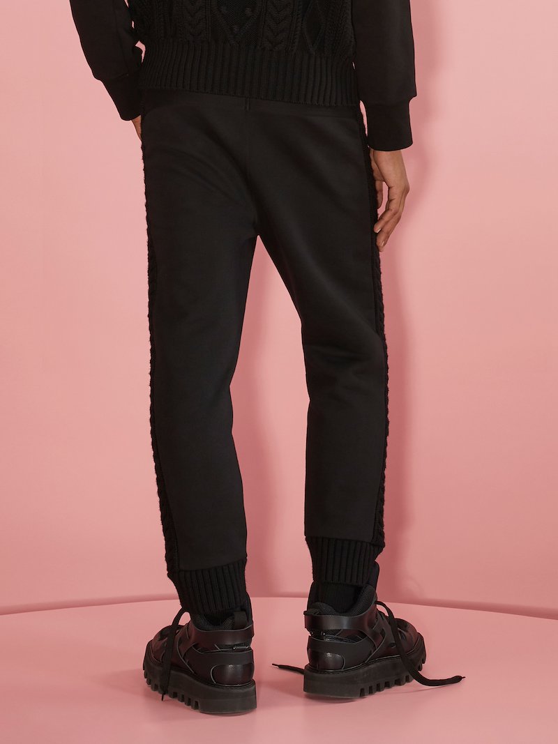 Hybrid Loose Cargo Sweatpants With Knit Details Regular Length